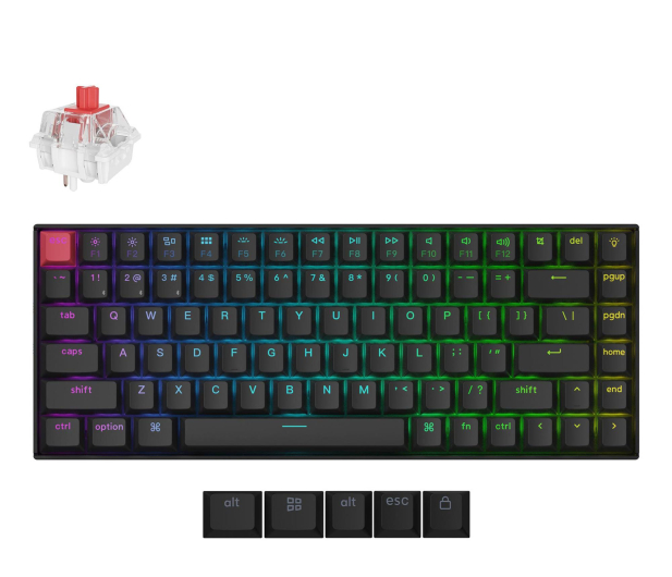 Keychron K2X Keychron Super Switch Red HotSwap MacWin RGB ALU 75% - 1370594 - zdjęcie 2